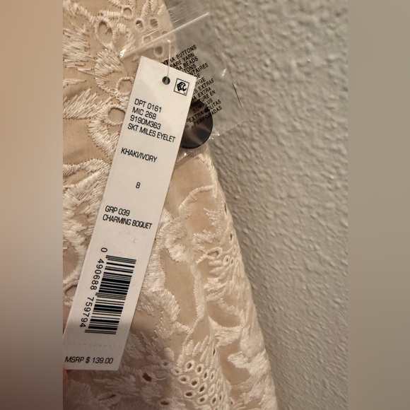 ANTONIO MELANI Cream A-Line Midi Skirt with Tie Front - Picture 4 of 4